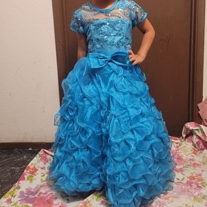 Blue pageant or formal